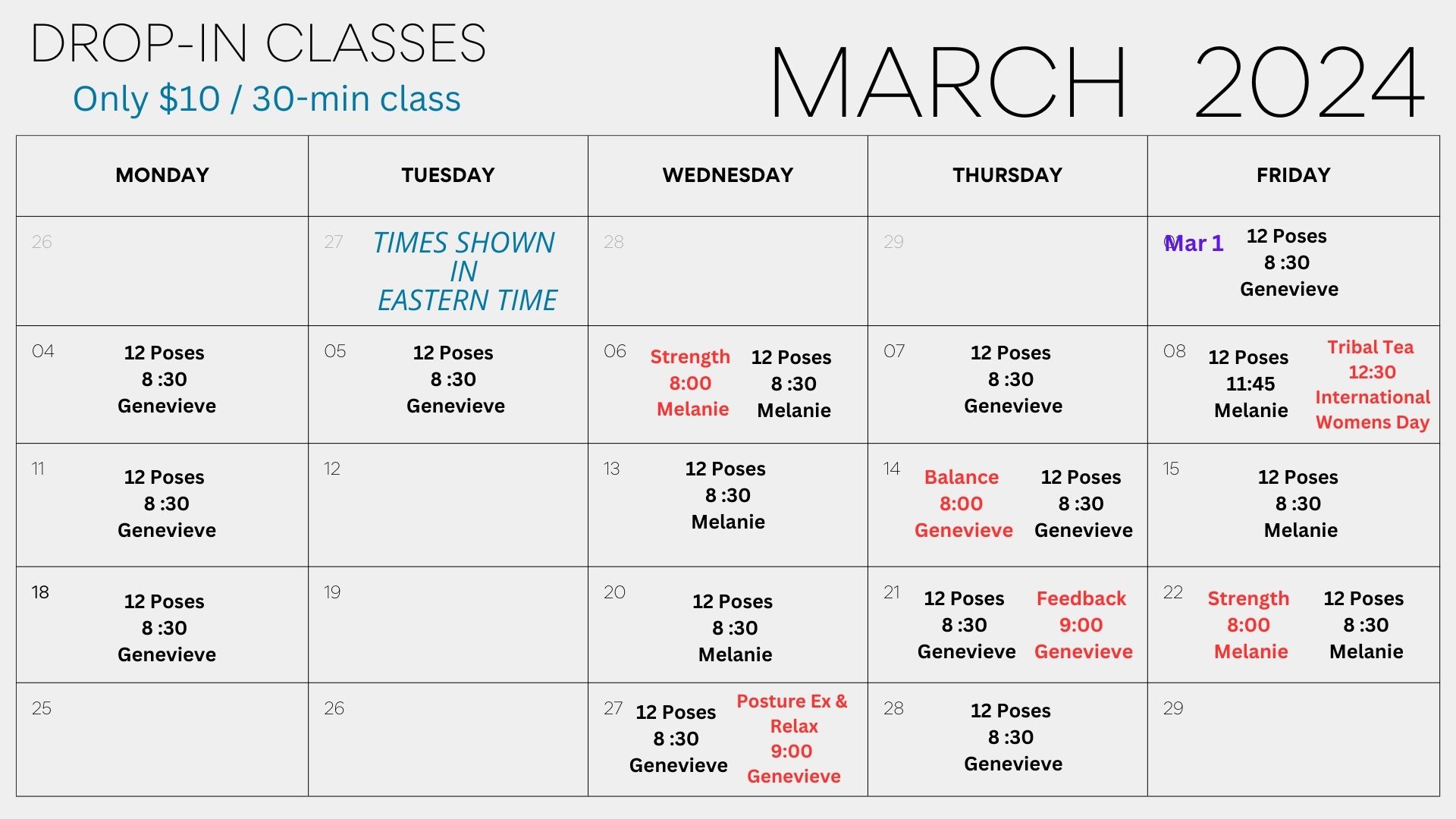 Drop In Classes IPIVOT Now   2024 03 March 2024 Updated 3 1 24 